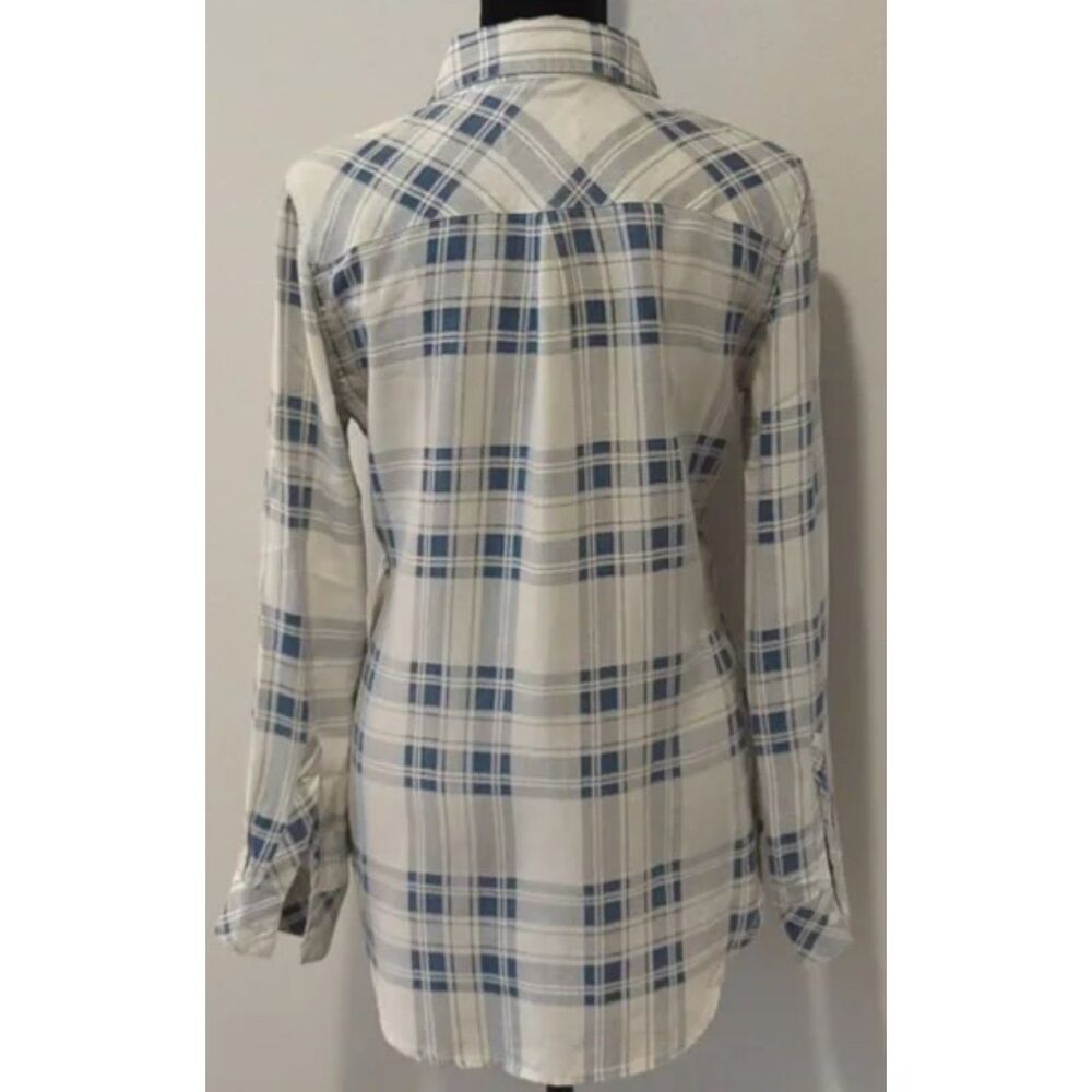 Blue CARTER PIGMENT Plaid Sz XS Casual Wear Button Up Long Sleeve Shirt RAILS - Picture 4 of 5